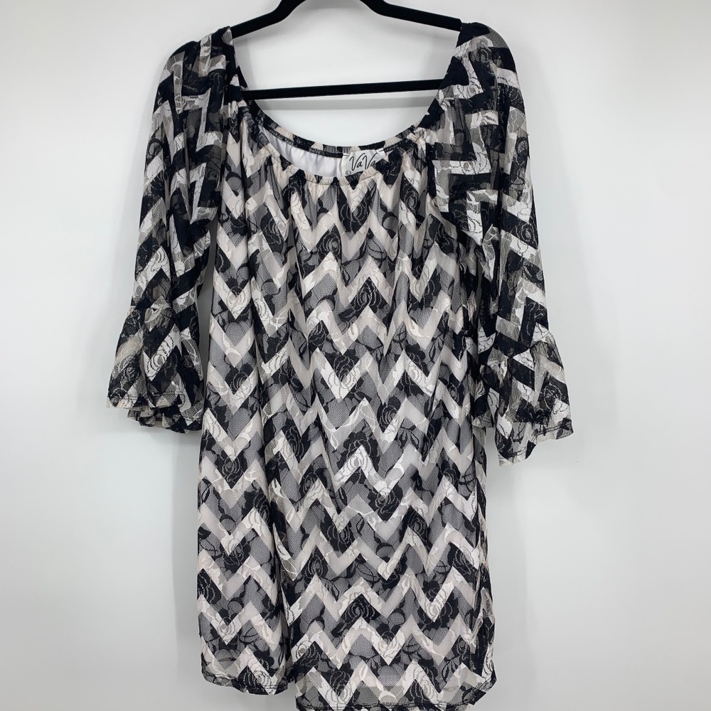 VA VA by Joy Han Womens Large dress shift lace‎